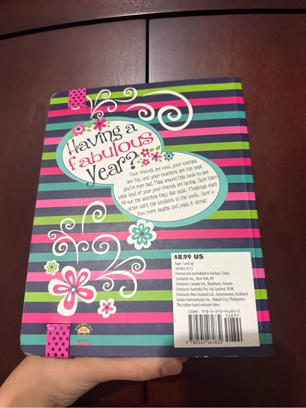 Scholastic colorful striped